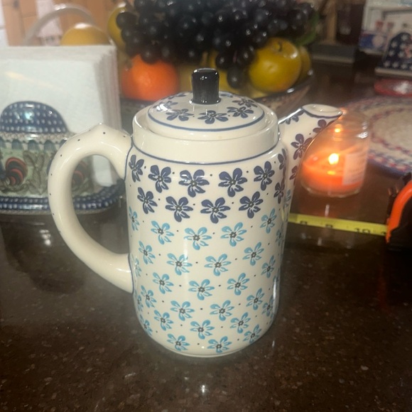 Made in Poland polish pottery coffee or tea or juice pot